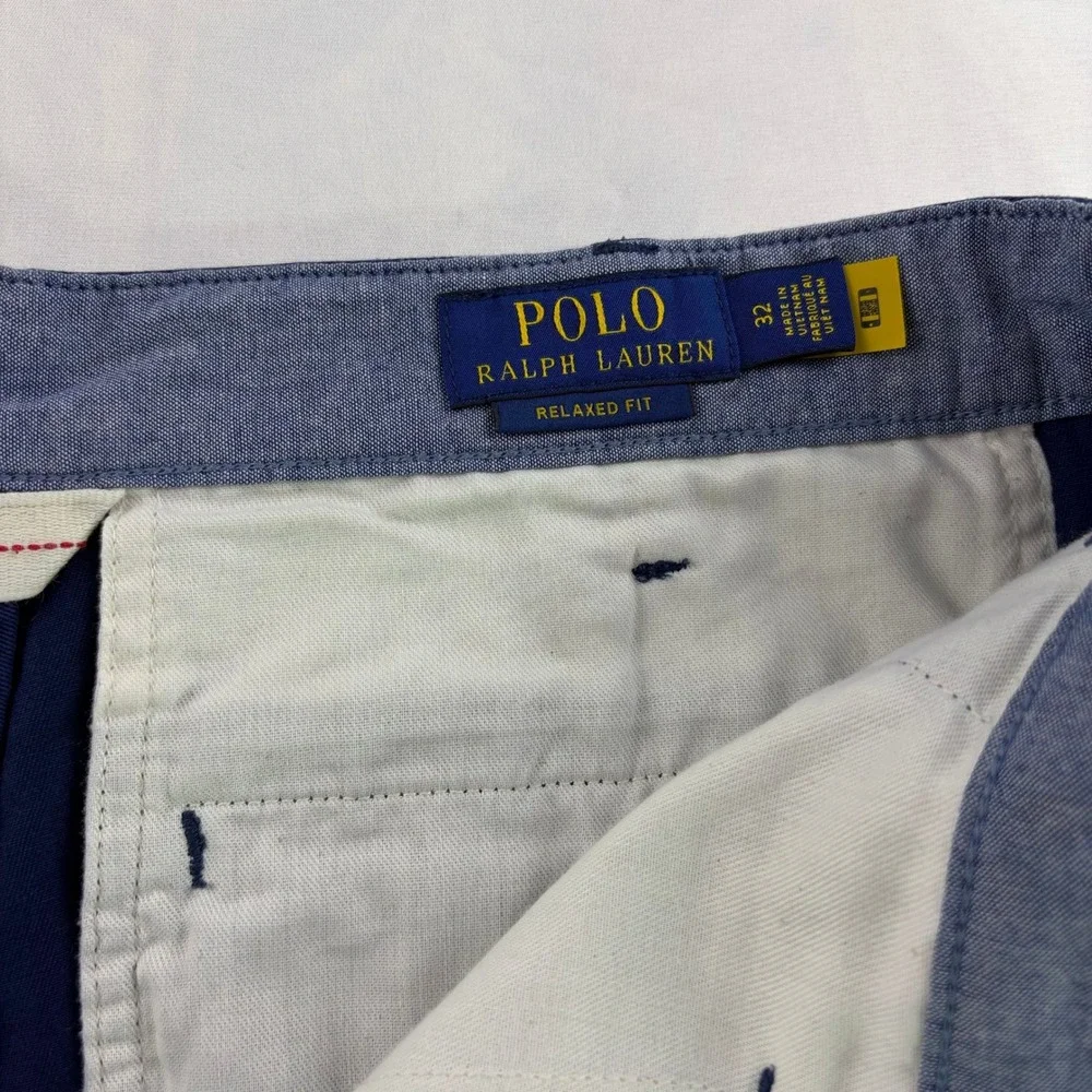 Polo Ralph Lauren Relaxed Fit Chino Shorts Mens 32 Navy Blue‎ 9